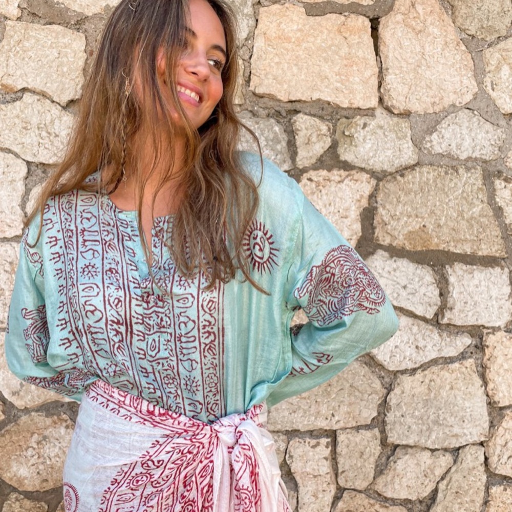 Handmade Ethnic Tunic - MINT